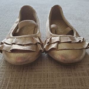 Cat & Jack Gold Ruffle Dress Shoe